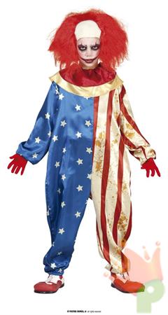 COSTUME CLOWN PATRIOTTICO TG. 7-9 ANNI