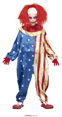 COSTUME CLOWN PATRIOTTICO TG. 7-9 ANNI