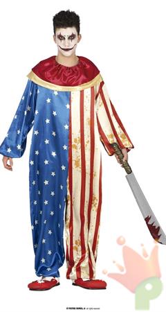 COSTUME CLOWN PATRIOTTICO TG. 14-16 ANNI