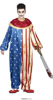 COSTUME CLOWN PATRIOTTICO TG. 14-16 ANNI