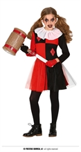 COSTUME ARLECCHINO ROSSO BAMBINA 5-6 ANNI