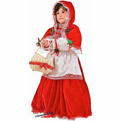 COSTUME CAPPUCCETTO ROSSO IN VELLUTO TG 2-3-4-5-6