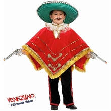 COSTUME MESSICANO IN VELLUTO TG 3-4-5-6