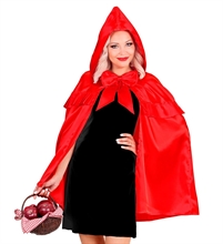 COSTUME MANTELLO ROSSO CON CAPPUCCIO ADULTA  TAGLIA UNICA