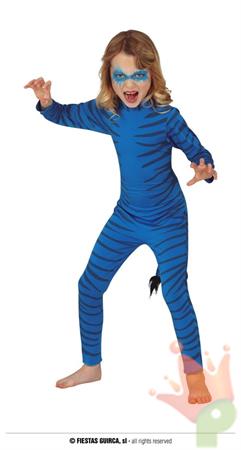 COSTUME GATTO FELINO BLU 7 9 ANNI