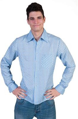 COSTUME CAMICIA SCACCHI TIROLESE UOMO ADULTO TAGLIA 52 54