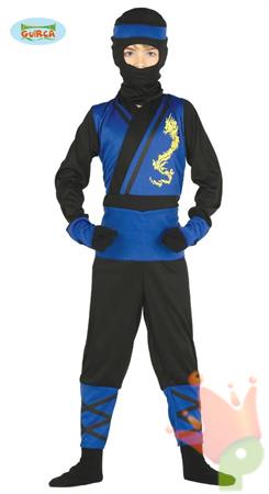 COSTUME NINJA BLU TAGLIA 3-4 ANNI