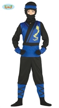 COSTUME NINJA BLU TAGLIA 3-4 ANNI