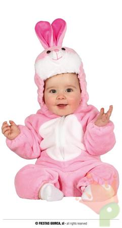 COSTUME BABY CONIGLIETTO ROSA 12-18 MESI