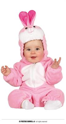 COSTUME BABY CONIGLIETTO ROSA 12-18 MESI