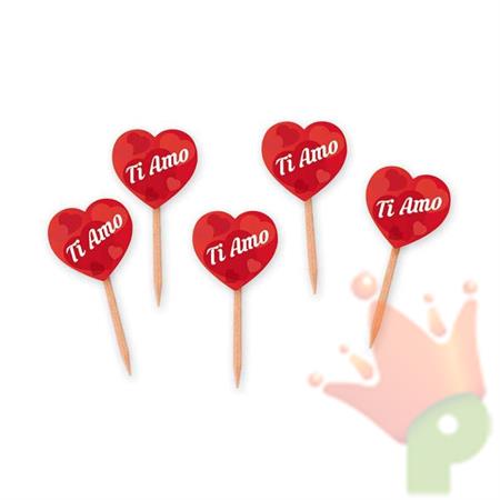 PICKS SAGOMATI TI AMO 4X7 CM 25 PZ