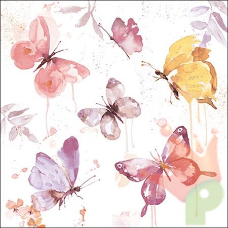 TOVAGLIOLI BUTTERFLY COLLECTION ROSE 33X33 CM 20 PZ