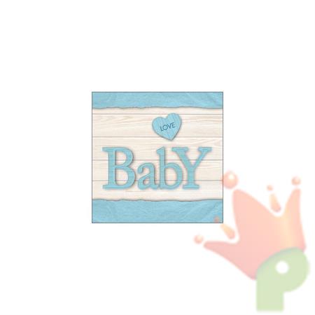 TOVAGLIOLI BABY LOVE BOY 33X33 CM 20 PZ