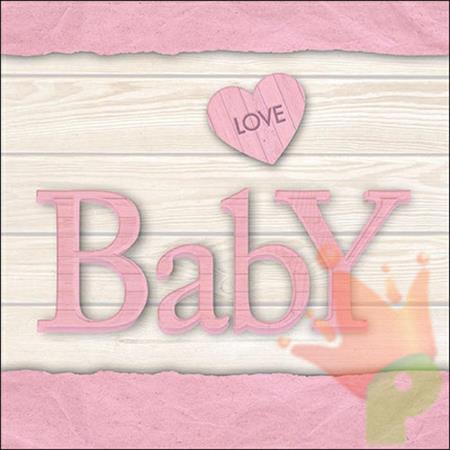 TOVAGLIOLI BABY LOVE GIRL 33X33 CM 20 PZ