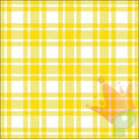 TOVAGLIOLI MOTIVO QUADRI GIALLO 33X33 CM 20 PZ