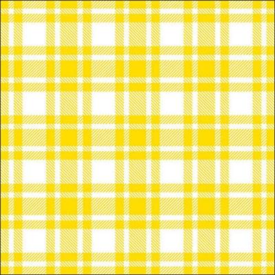 TOVAGLIOLI MOTIVO QUADRI GIALLO 33X33 CM 20 PZ