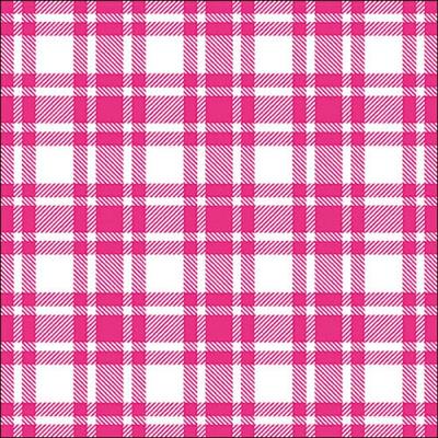 TOVAGLIOLI MOTIVO QUADRI ROSA 33X33 CM 20 PZ