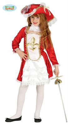 COSTUME MOSCHETTIERA BAMBINA 5-6 ANNI