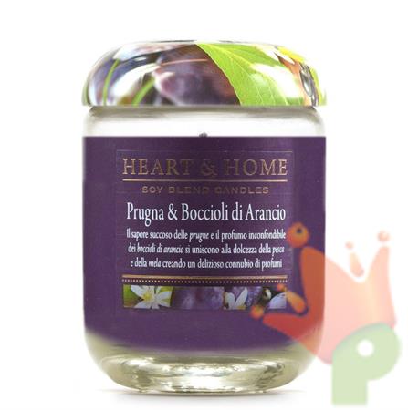 CANDELA HEART & HOME 340 G PRUGNA BOCCIOLI D'ARANCIO