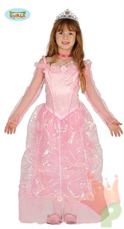 COSTUME PRINCIPESSA ROSA BAMBINA 3-4 ANNI