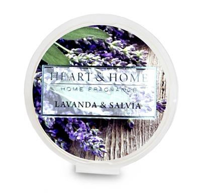 CIALDA IN CERA DI SOIA HEART & HOME 26 G LAVANDA E SALVIA