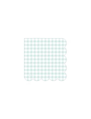 TOVAGLIOLI CON SMERLO VICHY MINT 33X33 CM 16 PZ