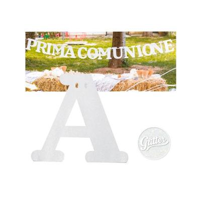 FESTONE PRIMA COMUNIONE BIANCO GLITTER 3 MT