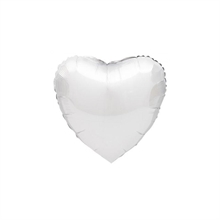 PALLONCINO MYLAR CUORE BIANCO 45 CM