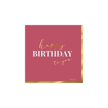 TOVAGLIOLI HAPPY BIRTHDAY ROSA 33X33 CM 16 PZ