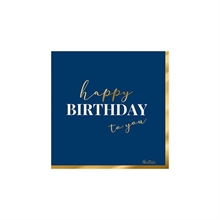 TOVAGLIOLI HAPPY BIRTHDAY BLU 33X33 CM 16 PZ