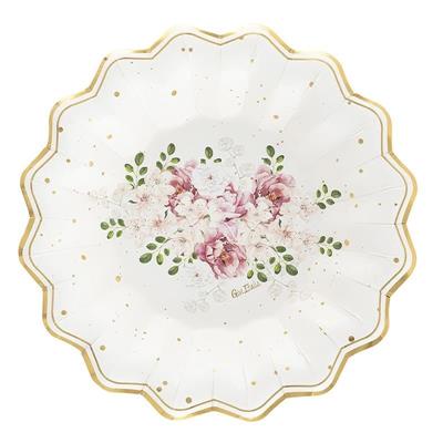 PIATTI FONDI QUEEN ROSE 24 CM 8 PZ