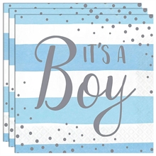 TOVAGLIOLI 33X33 IT'S A BOY BLUE & SILVER 16PZ