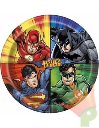 PIATTI JUSTICE LEAGUE 22 CM 8 PZ