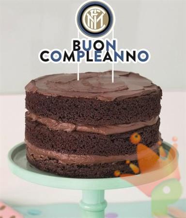 CAKE TOPPER BUON COMPLEANNO INTER 18XH.17 CM