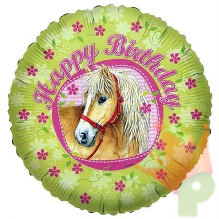 PALLONCINO BALLOON HAPPY BIRTHDAY CON CAVALLO #