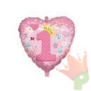 PALLONCINO MYLAR CUORE FUN 1 GIRL