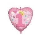 PALLONCINO MYLAR CUORE FUN 1 GIRL