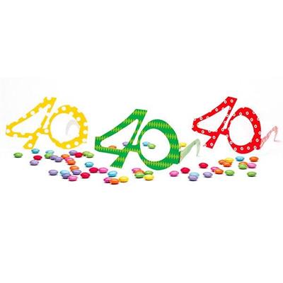 OCCHIALI 40 ANNI 3 COLORI ASSORTITI