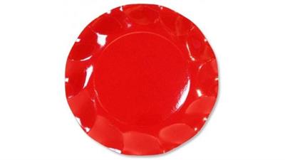 PIATTI GRANDI 27 CM ROSSO 8 PZ