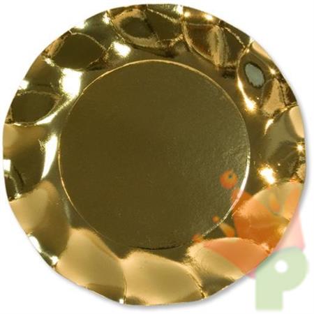 PIATTI PICCOLI 21 CM ORO LUCIDO 8 PZ