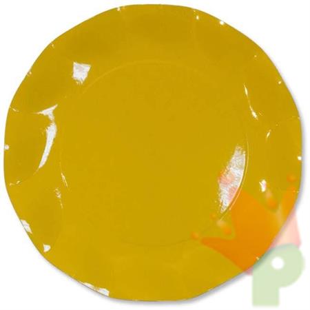 PIATTI PICCOLI GIALLI IN CARTONCINO 21 CM 8 PZ