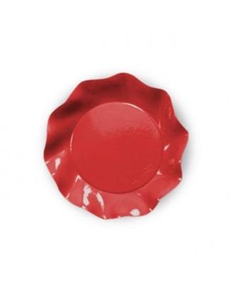 PIATTI 21CM ROSSO PICCOLI 10PZ