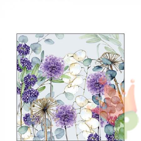 TOVAGLIOLI DECORO PIANTE FIORI LUNARIE 25X25 CM 20 PZ