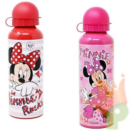 BORRACCIA IN ALLUMINIO MINNIE 500 ML ASSORTITA - GENERICI - Party Store