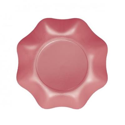 PIATTI FONDI ROSA CORALLO 20 CM 10 PZ