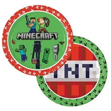 PIATTI IN CARTA MINECRAFT 23 CM 8 PZ