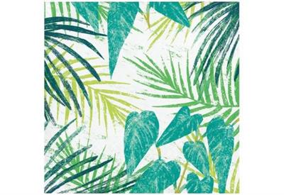 TOVAGLIOLI TEMA HAWAIANO FOGLIE TROPICALI 16 PZ 25X25 CM