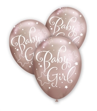 PALLONCINI ROSA GOLD BABY GIRL 12 INCH 30 CM 5 PZ