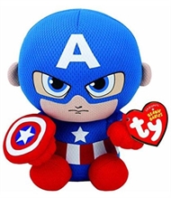 PELUCHE TY CAPITAN AMERICA 20 CM