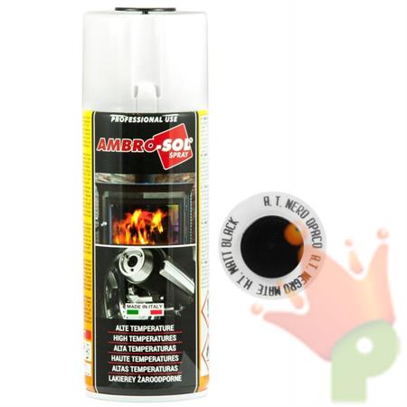 SMALTO ACRILICO MULTIUSO ALTA TEMPERATURA NERO OPACO 400 ML